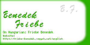 benedek friebe business card